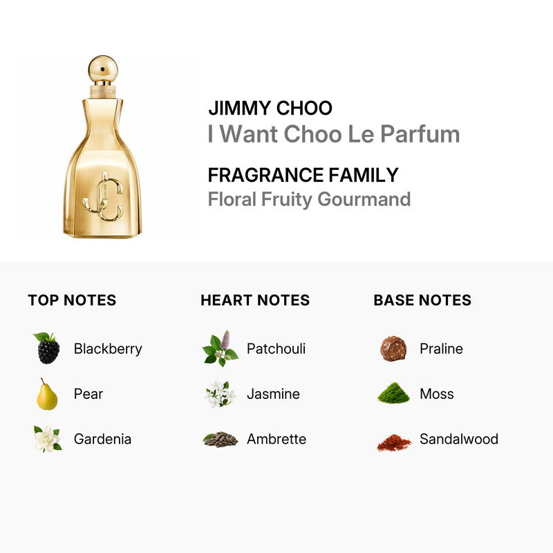Jimmy Choo I Want Choo Eau de Parfum – Sweet Floral Vanilla Perfume for Women (Long-Lasting Luxury Fragrance) 3.4 oz 100 ml