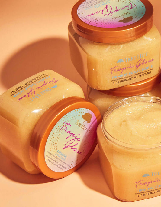 Exfoliante de azúcar de karité reafirmante Tropic Glow