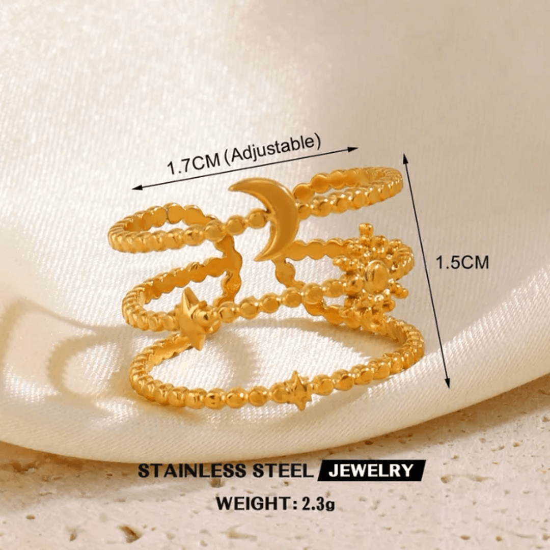 Stackable Gold Rings for Women – 12pcs Adjustable Fashion Jewelry Set