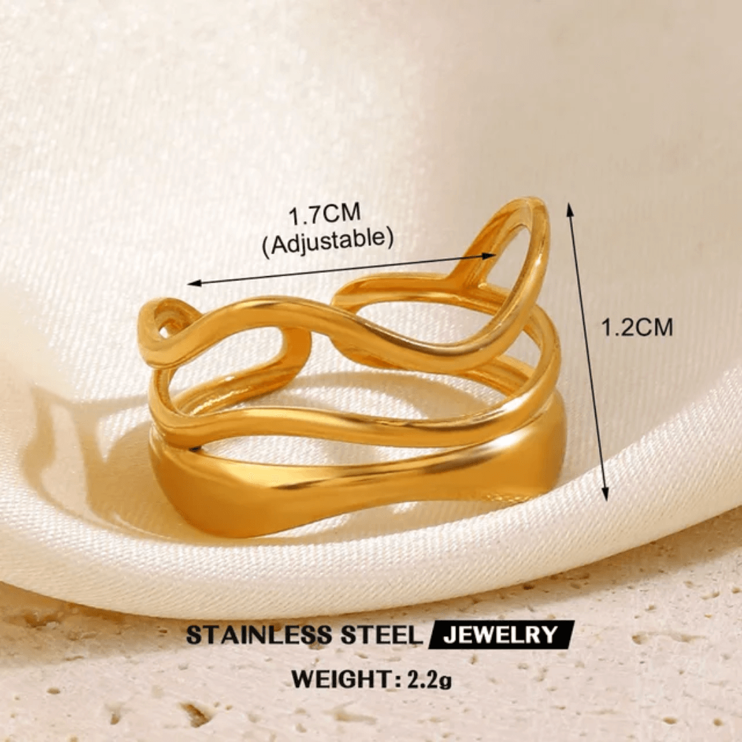 Stackable Gold Rings for Women – 12pcs Adjustable Fashion Jewelry Set