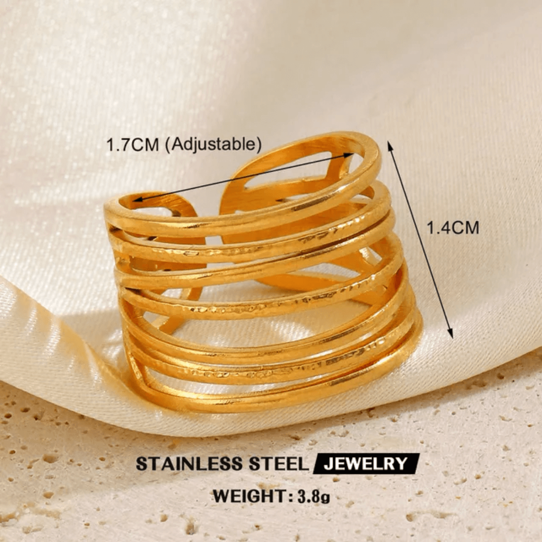 Stackable Gold Rings for Women – 12pcs Adjustable Fashion Jewelry Set