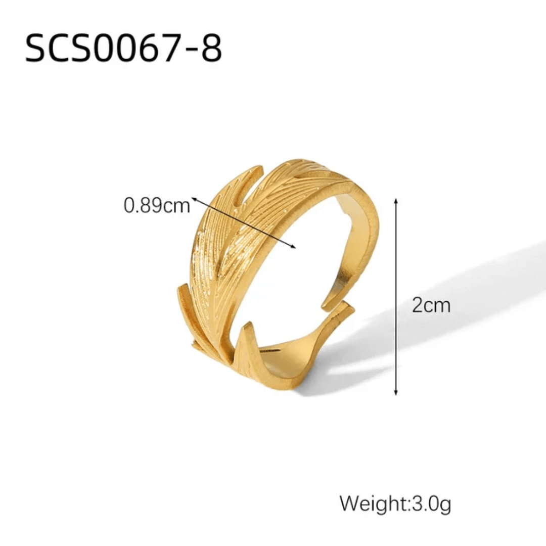 gold plated adjustable rings set