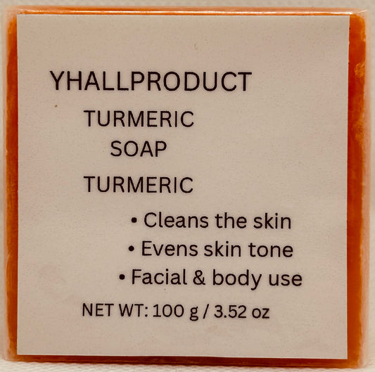Paquete de 1 jabón de cúrcuma Yhallproduct – Barra Iluminadora Natural