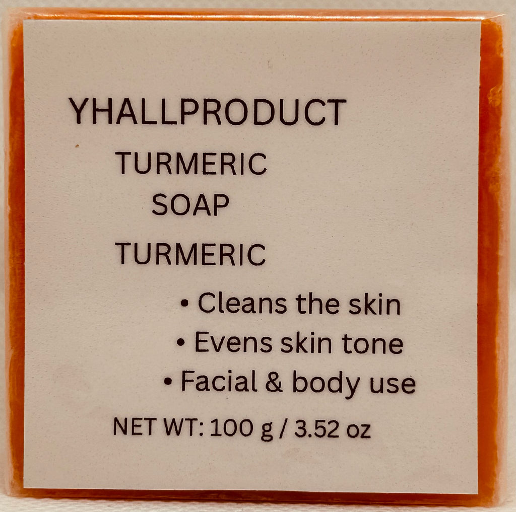 YHALLPRODUCT Turmeric Soap (3 Pack) – Natural Skin Brightening Soap for Face & Body, Clears Dark Spots & Evens Skin Tone (3 × 100g)