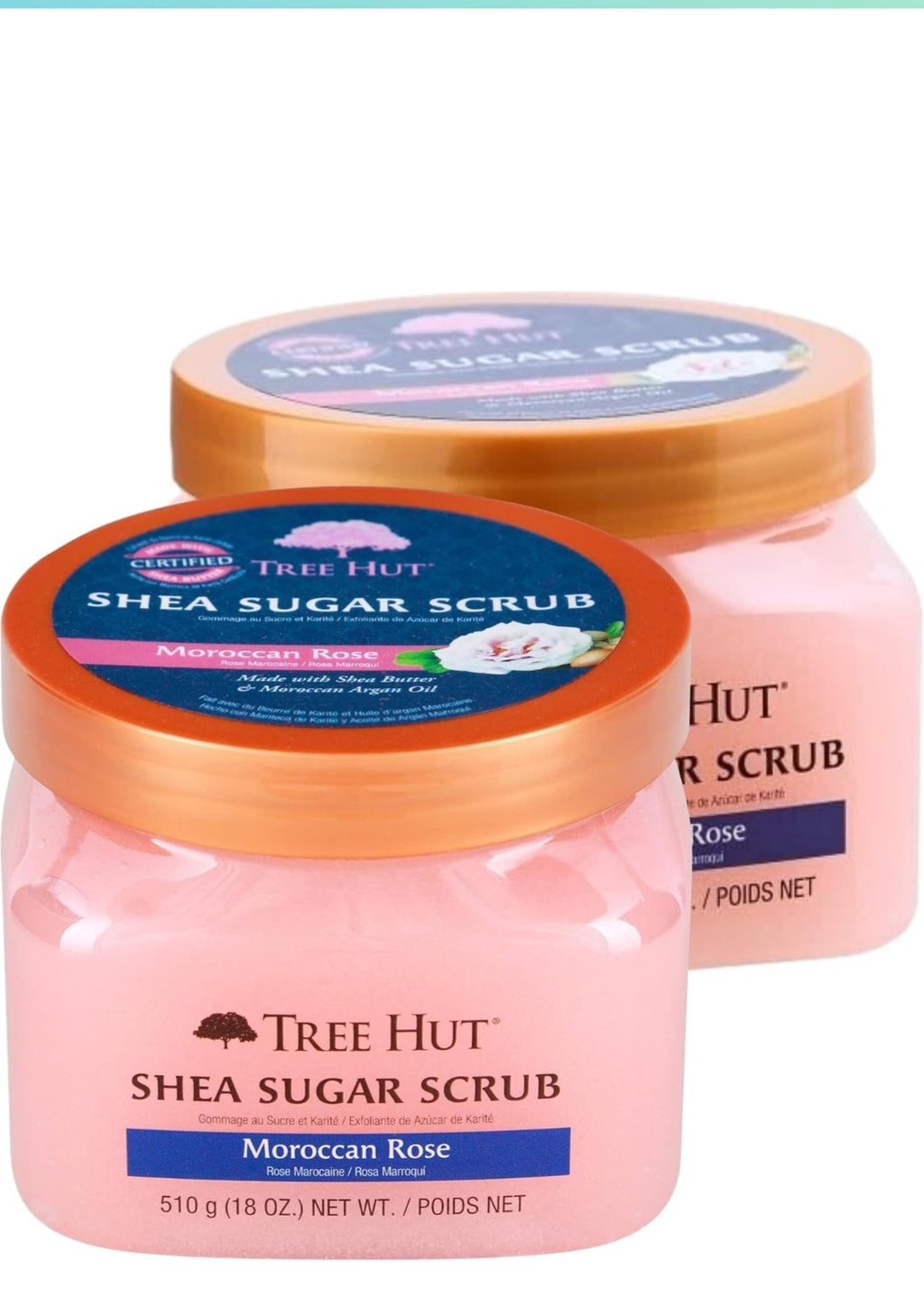 shea sugar scrub Moroccan rose - Exfoliate & Indulge 2 Pack