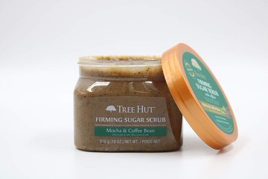 Exfoliante de azúcar reafirmante Tree Hut, Moca Italiano, 18 onzas
