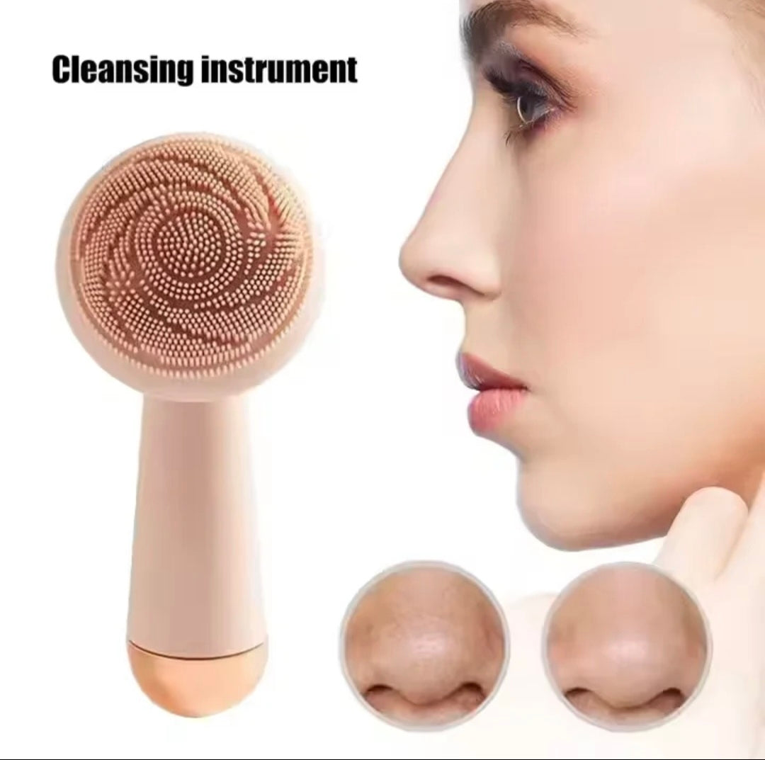 Silicone Facial Cleansing Brush – Waterproof Electric Face Cleanser & Gentle Exfoliator