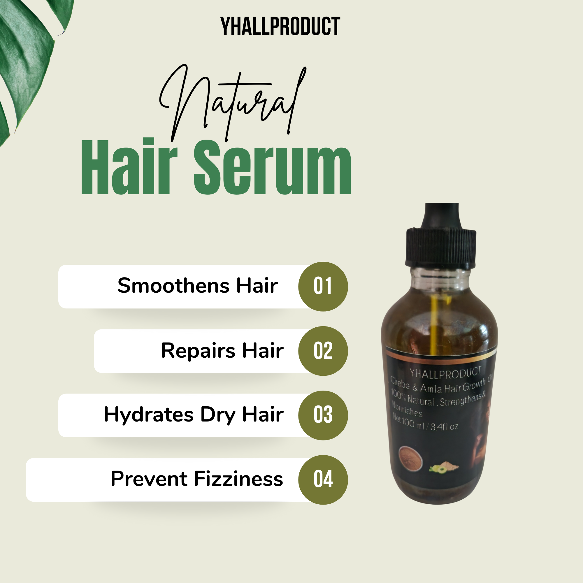 Yhallproduct Chebe Hair Growth Oil with Amla - Sold by Yhallprostore