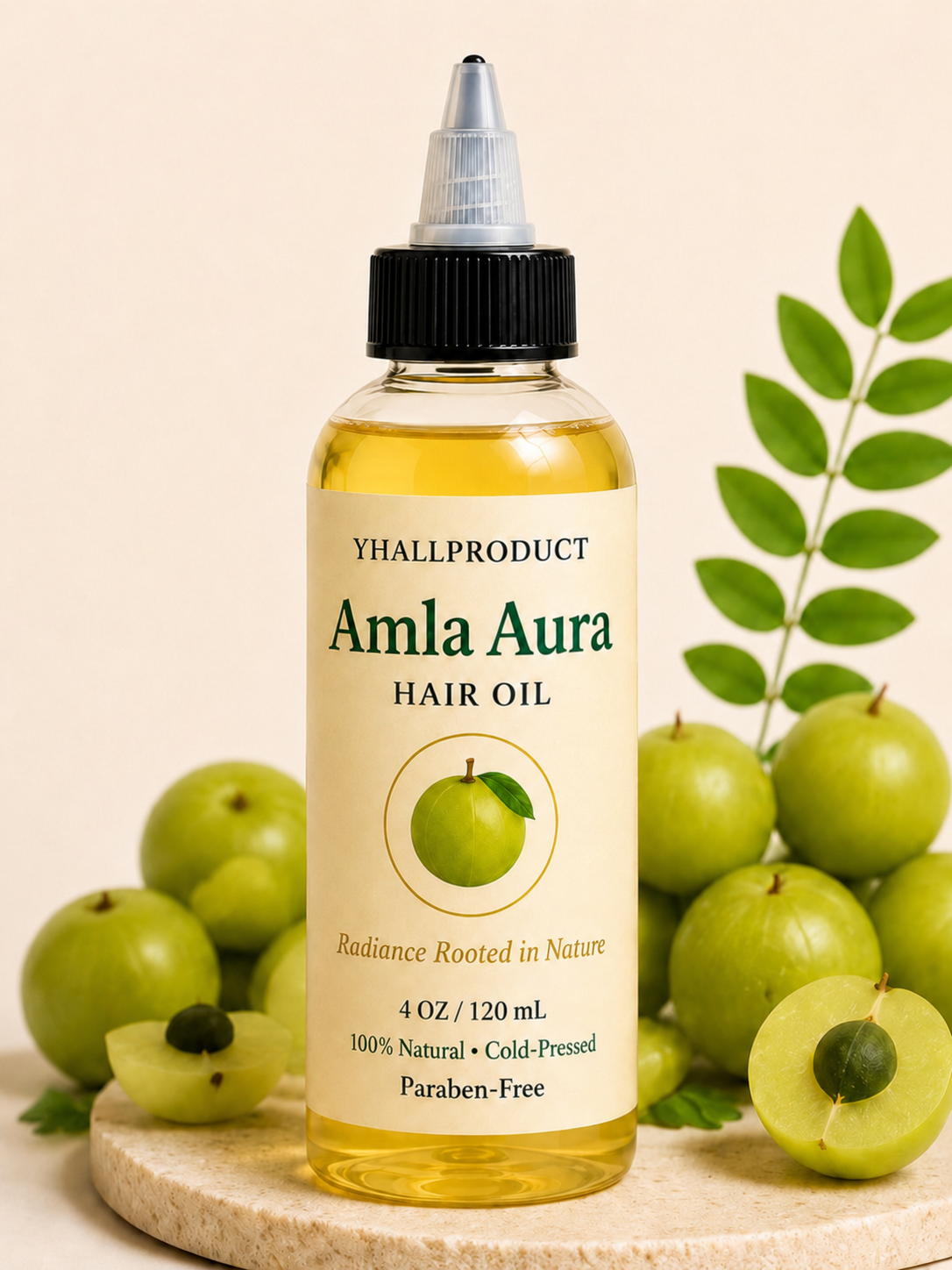 Yhallproduct Amla Aura Hair Oil – Nourishing Scalp & Hair Oil, 4 OZ / 120 mL