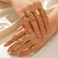 Stackable Gold Rings for Women – 12pcs Adjustable Fashion Jewelry Set