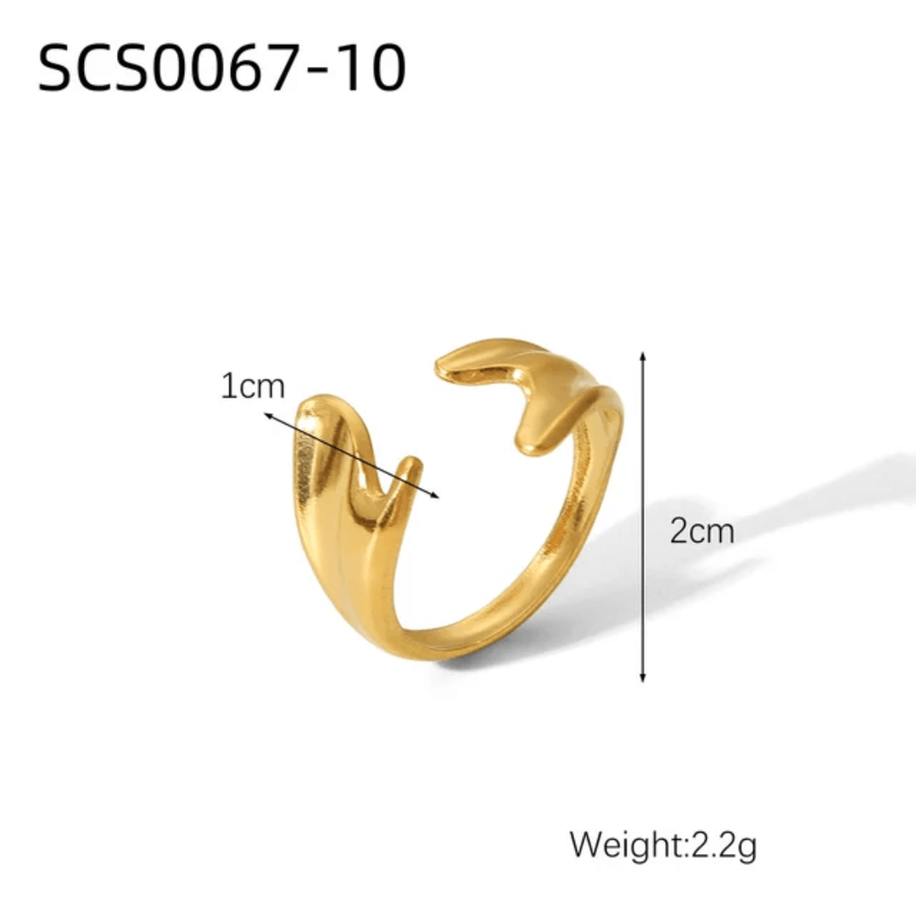 Gold Plated Adjustable Rings for Women – 10pcs Stackable Fashion Jewelry Set