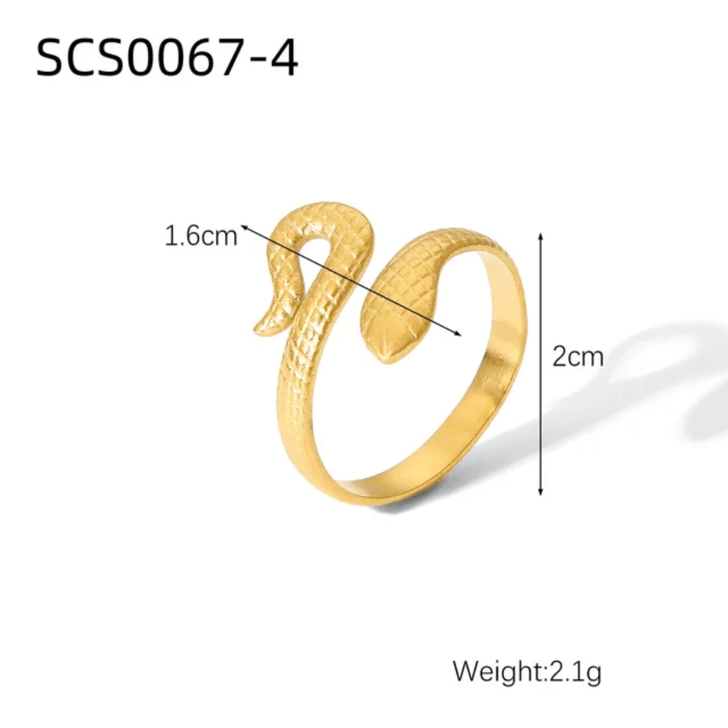 gold plated adjustable rings set