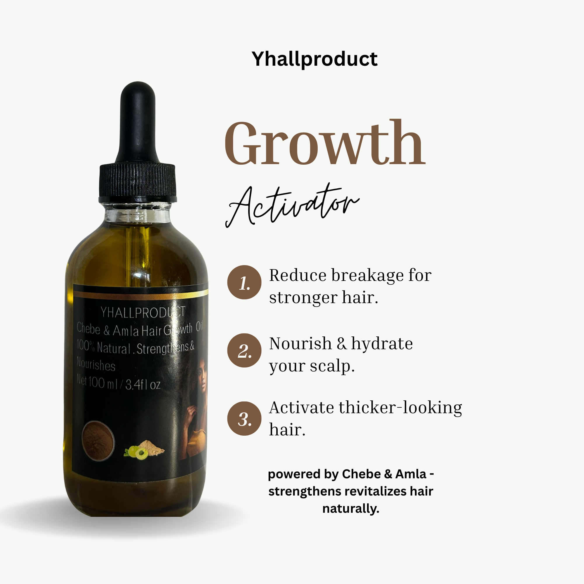 Yhallproduct Chebe Hair Growth Oil with Amla - Sold by Yhallprostore