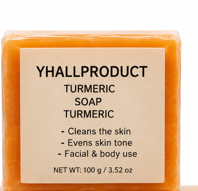 Paquete de 1 jabón de cúrcuma Yhallproduct – Barra Iluminadora Natural