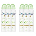 Dove Antiperspirant 48 Hours Body Spray, Go Fresh Cucumber & Green Tea Deodorant 200ml, - Pack of 6