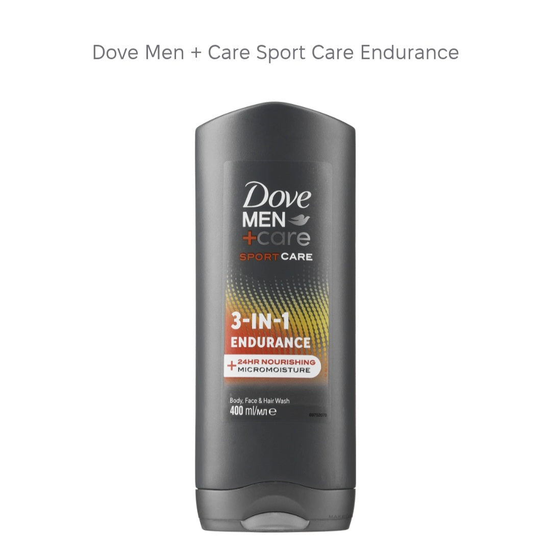 Gel douche 3-en-1 Dove Men Endurance corps, visage et cheveux, 400 ml