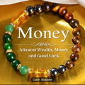 Money Attraction Bracelet – 11-pcs Tiger Eye & Green Jade Wealth Bracelets