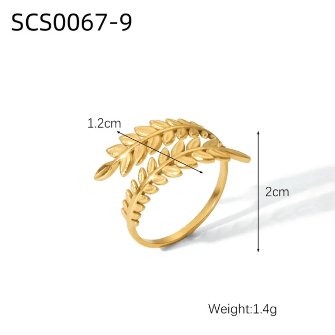 gold plated adjustable rings set