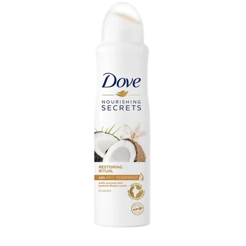 Dove Nourishing Secrets Anti-Perspirant Deodorant Spray, Coconut and Jasmine Scent , 250 ml (pack of 3)