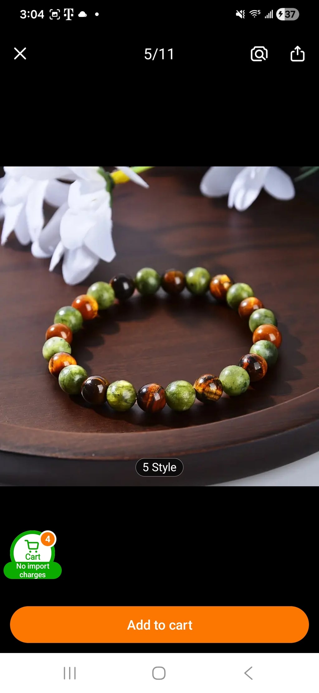 Money Attraction Bracelet – 11-pcs Tiger Eye & Green Jade Wealth Bracelets